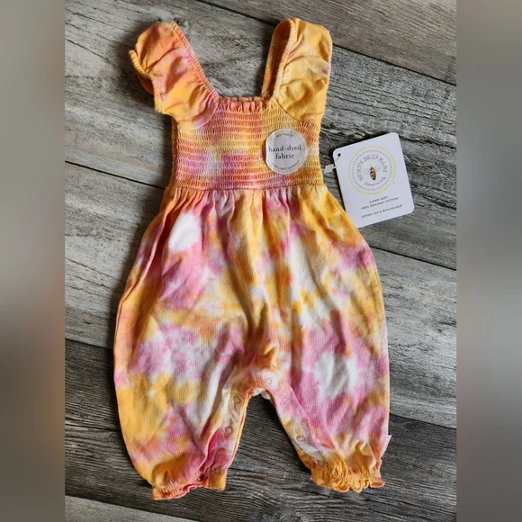 Burt's Bees One Pieces Burts Bees Baby Tie Dye Romper Poshmark